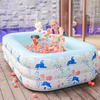 梦多福 婴儿游泳池家用充气游泳桶儿童泳池小孩宝宝游泳加厚环保PVC游泳池