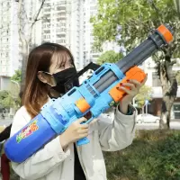夏季新款加特林水枪夏日戏水玩具大号儿童玩具礼物水枪双头喷射高压水枪沙滩戏水玩具男孩女孩玩具