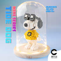 积木玩具卡通太空宇航员史努比系列高难度嗯小颗粒拼装礼物