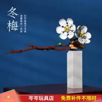 DK3011MOC冬梅积木鲜花10280玫瑰花束永生花拼装积木情人节日礼物
