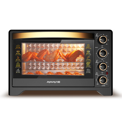 九阳电烤箱烤家用烘焙大容量多功能小型全自动小烤箱家庭烤箱38升 黑+金