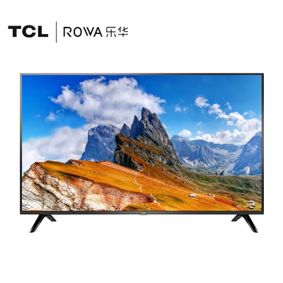 TCL 乐华电视机39英寸蓝光高清客厅卧室挂壁显示器开机无广告电视 黑色 官方标配