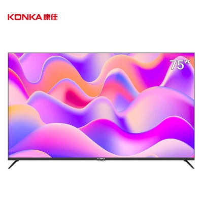KONKA康佳75G5U 75英寸液晶电视机4K网络智能全面屏大屏彩电75 85 黑色 官方标配