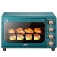 北美电器(ACA)电烤箱烤面包烤蛋糕家用旋转烤发酵独立控温ATO-M 墨绿色