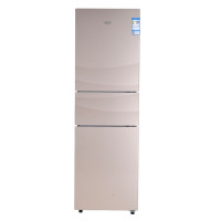 Aucma/澳柯玛三门电冰箱家用小型风冷节能保鲜柜 雅致金