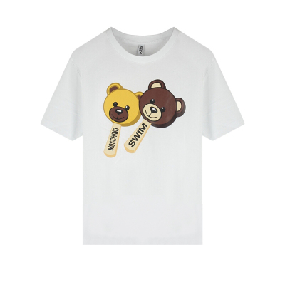 香港直邮 MOSCHINO莫斯奇诺 swim系列雪糕小熊印花圆领短袖T恤女士
