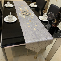 新款田园风美式新中式桌旗欧式餐桌巾长条桌布茶几电视柜盖布