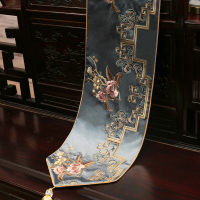 中式禅意桌旗中国风新中式古典桌布客厅餐桌电视柜茶几布艺床旗巾