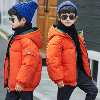 冬季儿童棉衣外套2020新款加厚羽绒棉保暖连帽中长款男童面包服潮