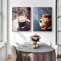 乔迁礼品点心创意背景墙面北欧装饰画餐厅挂画现代厨房饭厅美食奶茶店餐桌