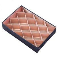 抽屉收纳分隔板衣柜隔断自由组合蜂巢式袜子收纳格塑料盒神器型 六片装粉色菱形隔板+蓝色收纳盒