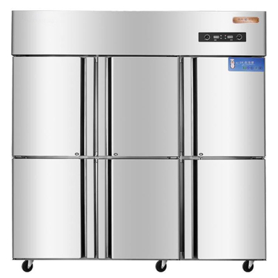 中宝 商用大容量厨房立式冷藏冷冻冰柜 双温六门餐厅商用冰箱