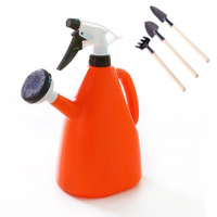 橙色+园艺三件套 家用水壶浇花喷壶压力喷水壶园艺工具大喷雾器气压式淋花浇水洒水