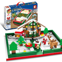 兼容乐高圣诞系列飞天圣诞老人高难度拼装小创意玩具 升级版魔法圣诞书