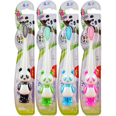 [5支]儿童卡通熊猫牙刷 软毛细毛舒适牙刷 3-12岁适用 呵护宝宝牙齿儿童学生牙刷 发货颜色随机9904