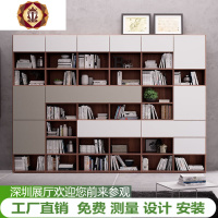 三维工匠深圳整体书柜定做 现代简约书柜储物柜定制 开放式书房书架定做