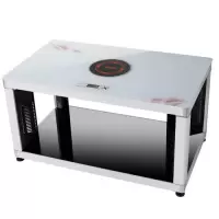 电取暖茶几升降家用电烤炉取暖桌电暖桌多功能电暖器烤火炉暖脚桌 固定1.2*0.7*0.63m白色款