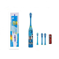 儿童电动牙刷儿童电动牙刷自动牙刷儿童声波震动电动牙刷 四刷头+一支水果牙膏 小蜜蜂