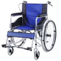 可折叠轻便免充气轮椅老年人轮椅车手推车残疾人实心胎带刹车 轮椅软座*篮网(不带坐便款) 默认