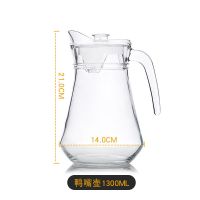 玻璃冷水壶大容量鸭嘴壶玻璃杯套装茶壶凉白开壶果汁壶