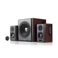 Edifier/漫步者 S201 多功能HIFI8寸木质电脑有源音响2.1声道多媒体蓝牙音箱 樱桃红色