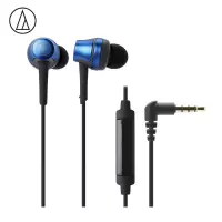 铁三角(audio-technica) ATH-CKR50IS 线控带麦入耳式HIFI耳机 蓝色 重低音 手机通话