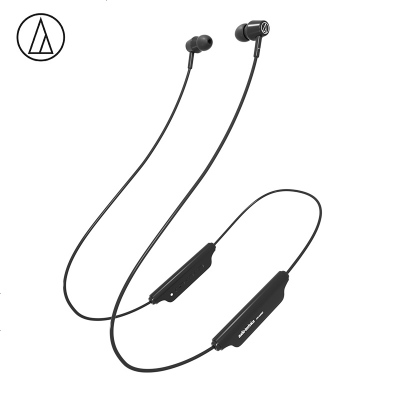 铁三角(audio-technica) ATH-CLR100BT 入耳式无线蓝牙耳机 运动耳麦 颈挂式带麦 黑色