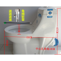 工厂直冲式墙排后出水污水 器泵电动马桶臭后排坐便器 角阀软管排污管、 185mm安心抵