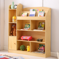 2020新式幼儿园书架落地绘本架家用简易置物架收纳柜小学生书柜带柜安心抵