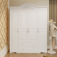 衣柜白色简约现代欧式经济型三四板式双人卧室整体衣柜木质衣橱安心抵