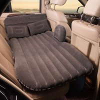 车载气垫床旅行睡觉神器单双人儿童轿车后排后座电动充气床垫 连体有头挡--黑色