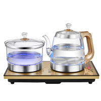 金正全自动煮茶器上水壶电热水壶玻璃手柄加水泡茶台家用烧水壶抽水式电茶炉jz-a6 香槟金