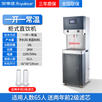 荣事达直饮水机商用学校工厂不锈钢饮水机电热开水器大型温水过滤 柜式一开一常温 按键款 三重超滤 250L