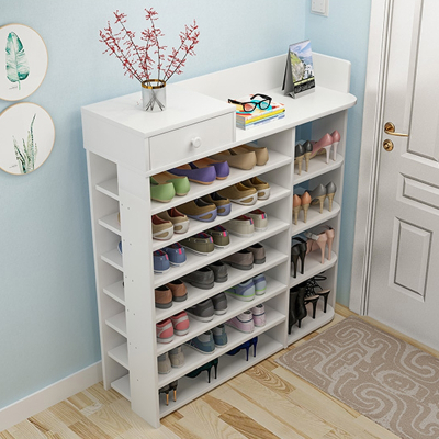 鞋架简易多层收纳鞋柜家用门口符象室内放经济型木质色置物架子大容量