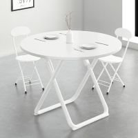 可折叠小圆桌餐桌家用小户型简约符象圆形桌子洽谈简易桌椅组合吃饭桌