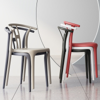 塑料椅子大人家用加厚现代符象简约书桌牛角凳子靠背户外胶椅北欧餐椅