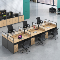 符象职员办公桌椅组合6人位简约现代屏风桌4人多人工位办公家具
