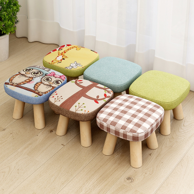 小凳子时尚创意换鞋凳木质矮凳客厅布艺沙发凳圆凳坐墩小板凳家用