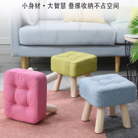 符象木质小凳子时尚家用成人坐墩客厅沙发凳矮凳创意布艺小板凳小椅子