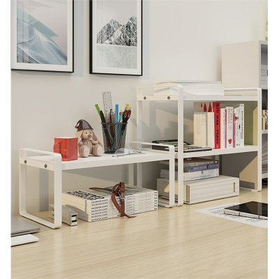 符象桌面简易书架办公室多层整理收纳架小型铁艺置物架书桌上网红书柜