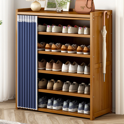 符象鞋架门口家用大容量收纳室内简易卧室竹鞋柜
