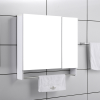 符象浴室镜柜太空铝镜箱家用挂墙式卫生间镜面柜简约卫浴镜子带置物架