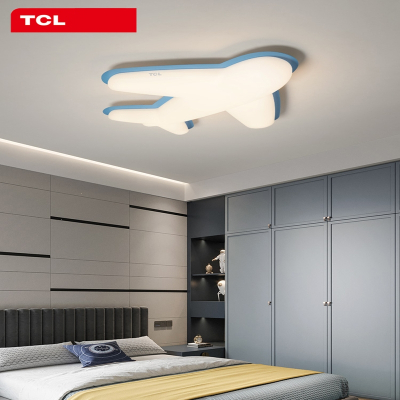 TCL照明卧室灯吸顶灯现代简约主卧灯具温馨浪漫飞机男孩儿童房灯