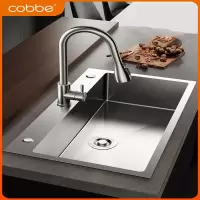 卡贝(cobbe)洗菜盆单槽不锈钢304厨房水槽大单槽台下盆加厚洗碗槽洗菜池