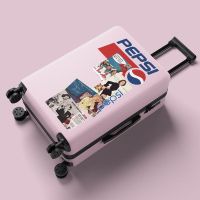 行李箱女学生韩版密码拉杆箱旅行箱箱子高颜值潮流大容量卡通|K-百事可乐-粉 28寸(超大尺寸)