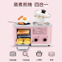 多功能电烤箱家用四合一多士炉烤面包机三明治机网红早餐机|升级款[早餐机-四合一]粉色