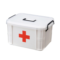 家用医药箱药收纳盒收纳箱分层格透明手提家庭箱药品小急救箱