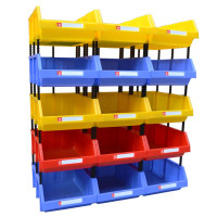 分类零件盒塑料仓储货架加厚组合式收纳盒零件盒五金配件工具盒分格收纳箱