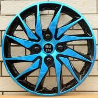 适用飞度锋范哥瑞新飞度车轮毂盖轮毂罩改装15寸轮毂装饰盖 15寸刀锋款:蓝+黑