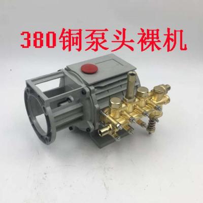 通用黑猫220v高压清洗机QL280/380/388型洗车机刷车器配件铜泵头 380铜泵头裸机